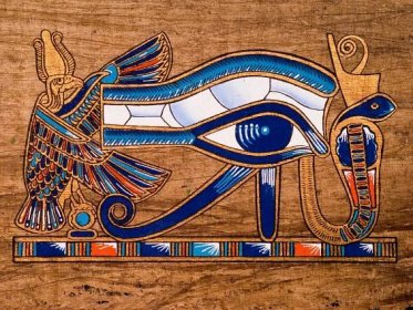 Egyptský papyrus, horus eye - Obrazy - myloview