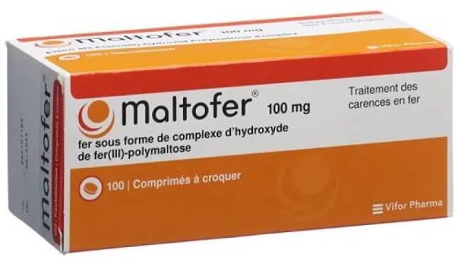 Maltofer chewable tablets 100 mg 100 ks