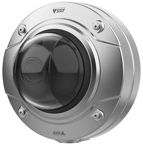 Silberne AXIS Q3538 an der Wand.