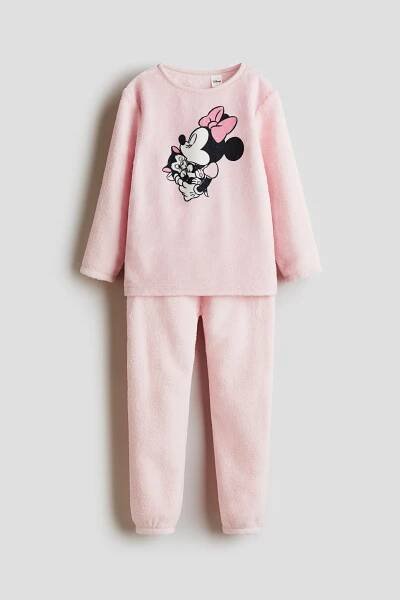 Velúrové pyžamo s potlačou - Svetloružová/Myška Minnie/Svetlomodrá/Ľadové kráľovstvo/Svetlobéžová/Aristomačky/Krémová/Hello Kitty