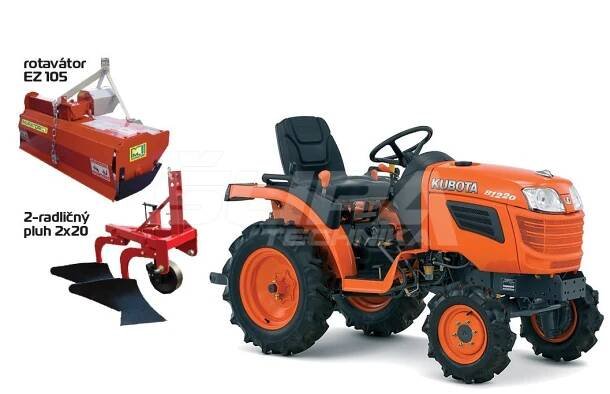 Traktor Kubota B1121 set rotavátor, pluh
