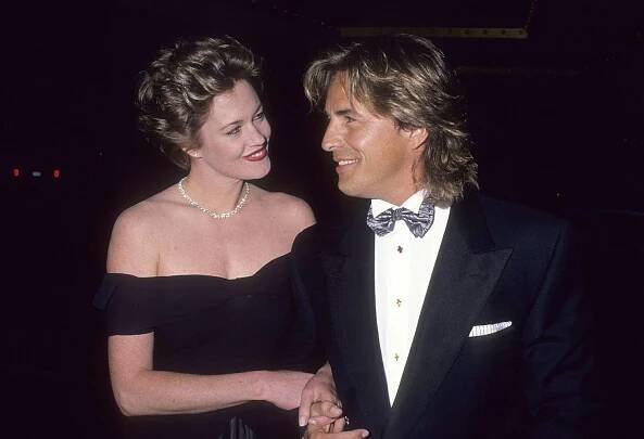 Melanie Griffith and Don Johnson in formalwear