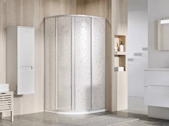 Sprchový kout Ravak Supernova SKCP4 90x90x195 čtyřdílný čtvrtkruhový, satin/pearl, 3117OU0211 | Supernova | Sortiment | Koupelny JaS - koupelny, obklady a dlažby, koupelnové doplňky