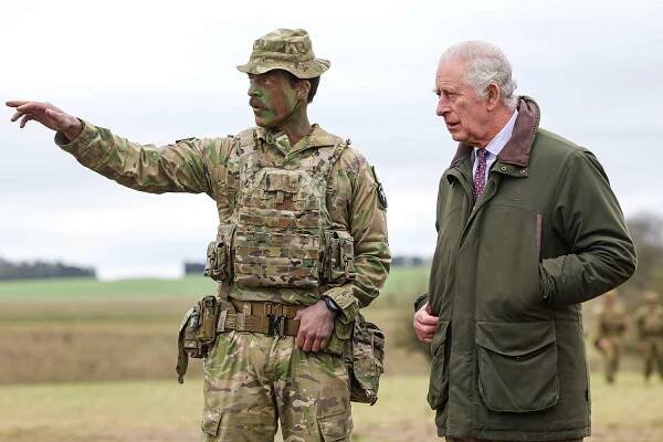 King Charles Tells Ukraine Military Recruits 'You Are Amazing' as They Train in the U.K.