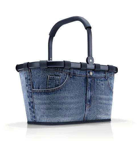 Reisenthel carrybag, Koš na nákup, Modrá, Džíny, Jednobarevný, 22 l, 480 mm