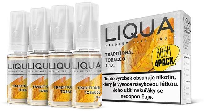 Tradiční tabák - Traditional Tobacco - LIQUA 4-Pack