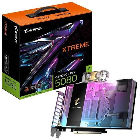 GIGABYTE AORUS GeForce RTX 5080 XTREME WATERFORCE WB 16G NVIDIA 16 GB ...