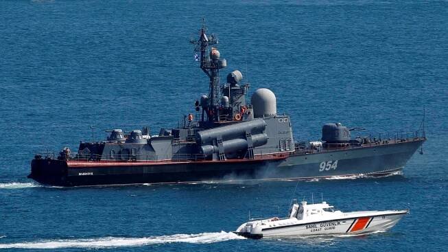 The Ivanovets missile corvette. Pic: Reuters