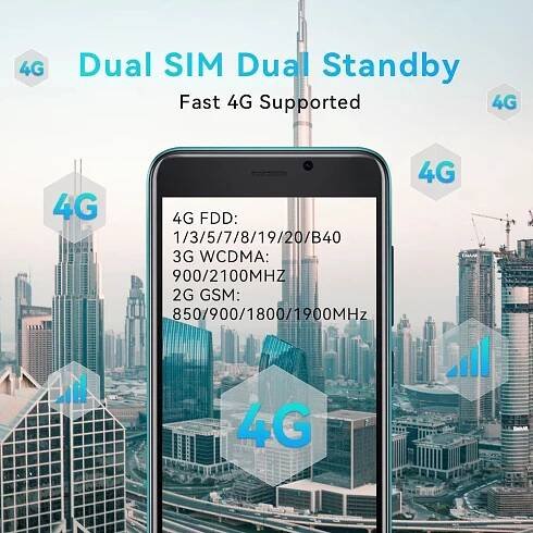 Cubot J20, 4palcový smartphone s mini obrazovkou, Android 12, 2/3 GB RAM, 16/32 GB ROM, Dual SIM Dual 4G Cellulares, 2350mAh baterie, GPS