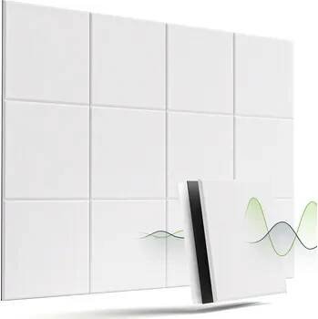 AKUSTICKÉ PANELY PĚNOVÁ PODLOŽKA 30x30 nástěnný pokoj 12 BÍLÁ