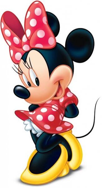 Výtisk na cukrové hmotě dort cukrová hmota Minnie Mouse VELKÁ 13 cm