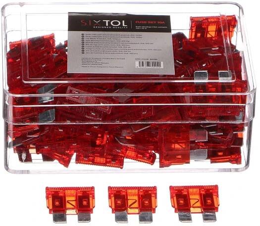 Sixtol Sada nožových automobilových pojistek Mechanic Fuse Set 10A, 100 ks