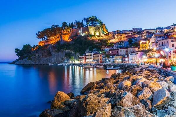 Parga Waterfront at Twilight