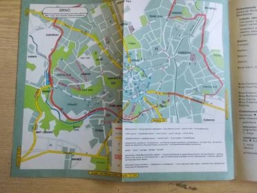 Stará mapa tras cestovní průvodce bedekr Brno  - Staré mapy a veduty