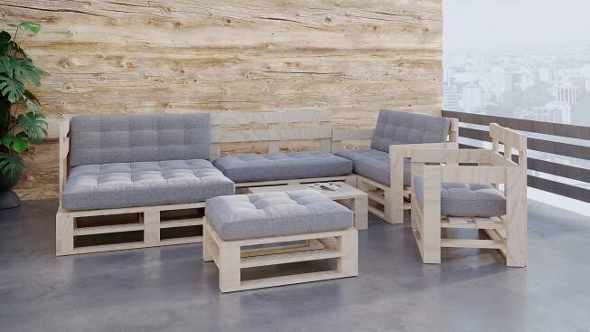 Nábytek z palet Sofa 120/60cm dřevěný nábytek (Mpe-So-12/6N) Šířka (krátká strana) 60 cm