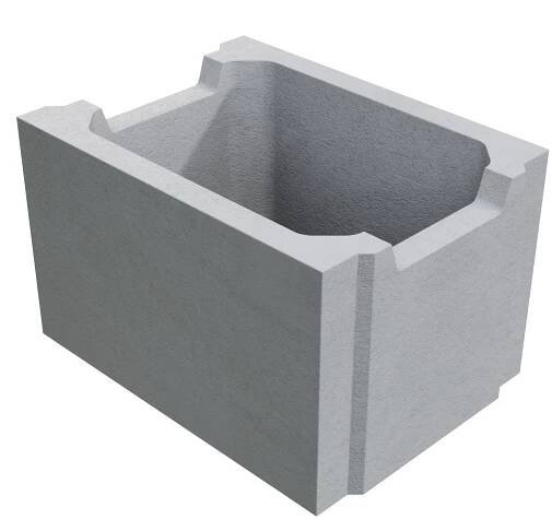 Ztracené bednění Ztracené bednění: Betonové bednicí tvarovky - délka 40 cm BTB 40/30/25 - pero - drážka