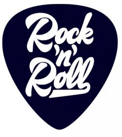 Rock and Roll- samolepka na auto- kytarové trsátko