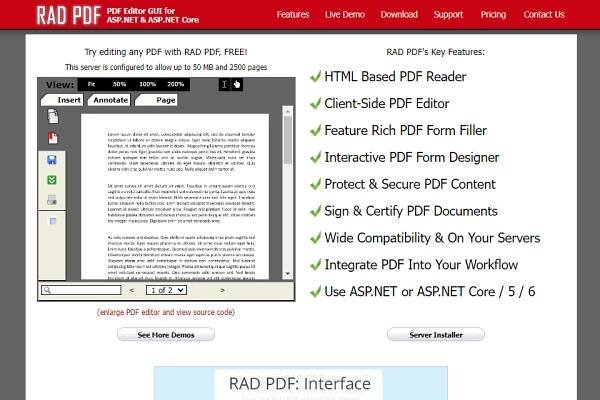 rad pdf interface