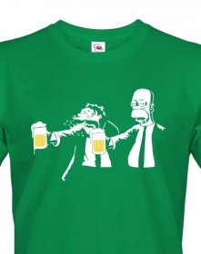 Bezvatriko Vtipné tričko Homer Pulp Fiction zelená
