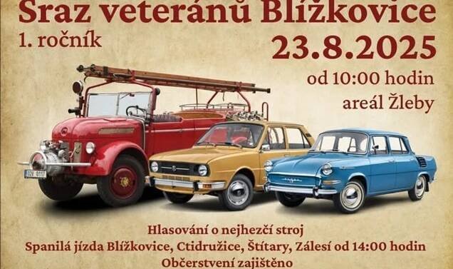 Sraz veteránů v Blížkovicích - Po Česku