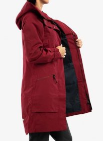 Dámský kabát Didriksons Ilma Parka 6 – ruby red