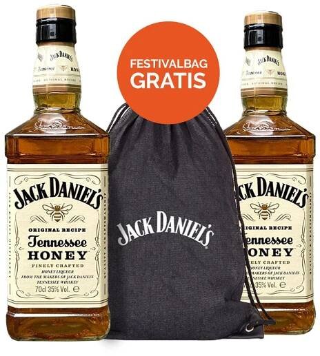 2 x Jack Daniel Honey 0,7l+ 1 Festivalbag gratis