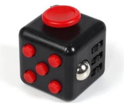 Antistresová kostka Fidget Cube černočervená II