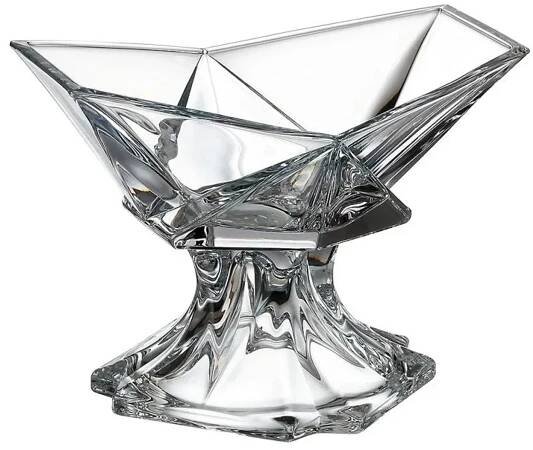BOHEMIA ORIGAMI Salátová Mísa Skleněná miska na svačinu Miska 22,5 cm