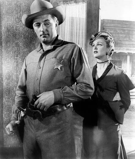 MAN WITH THE GUN, Robert Mitchum, Jan Sterling, 1955