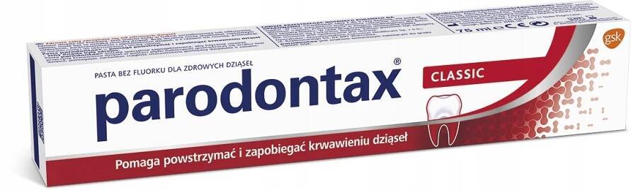 ZUBNÍ PASTA Parodontax 75 Ml Classic EAN (GTIN) 04047400392041