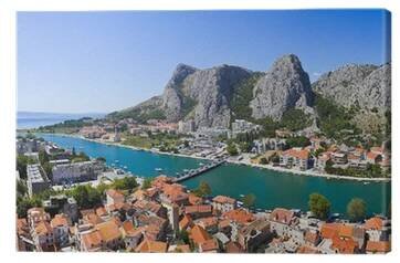 Obraz na plátně Město Omiš v Chorvatsku - PIXERS.CZ