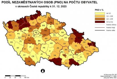 ČR - nezaměstnanost v prosinci 2023 na 3,7%, nezaměstnaných přibylo na 279 227, volných míst je 271 789 | Kurzy.cz