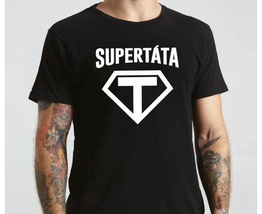 Tričko SUPER TÁTA Černé