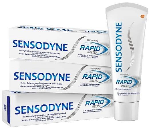 SENSODYNE Rapid Whitening Zubní pasta 3 x 75 ml