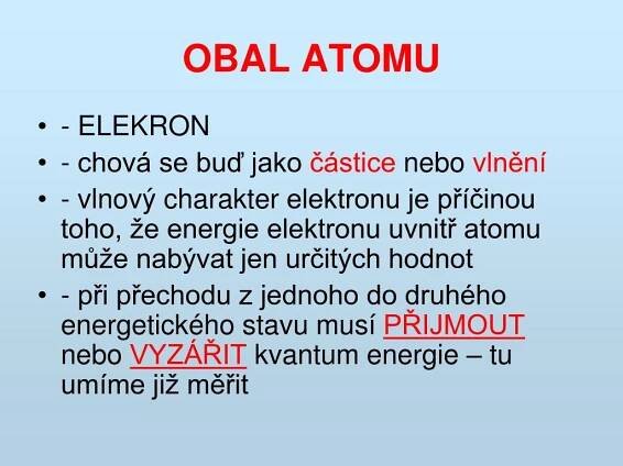 PPT - Stavba atomu PowerPoint Presentation, free download - ID:4210350