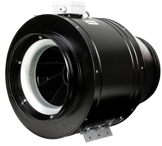 Tichý ventilátor do potrubí kovový s přepínačem rychlosti Ø 450 mm
