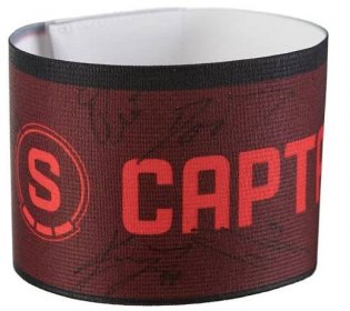 Kapitánská páska Sparta rudá s podpisy - AC Sparta Praha