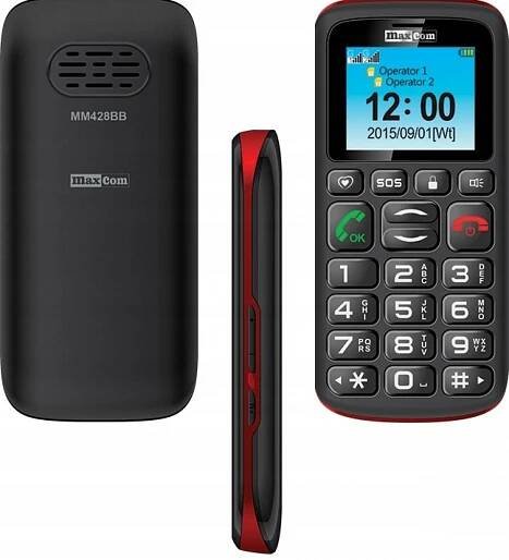 MaxCom MM428 Dual SIM Black/Red