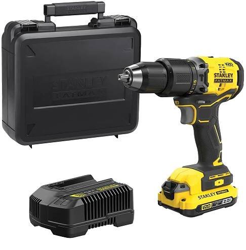 Aku bezuhlíková příklepová vrtačka 18V 2,0 Li-Ion SFMCD715D1K Stanley FATMAX V20