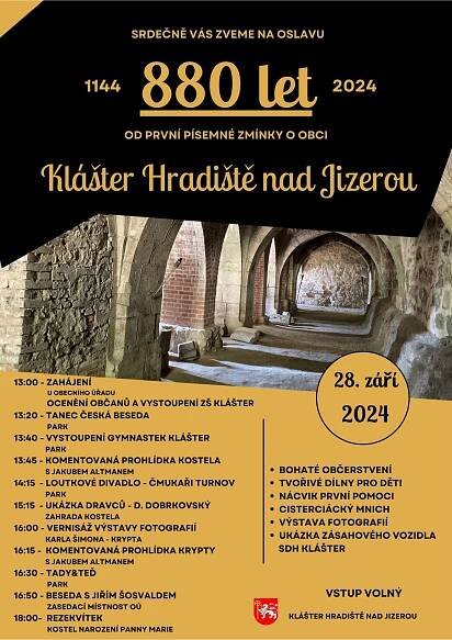Oslavy obce 880 let – Obec Klášter Hradiště nad Jizerou