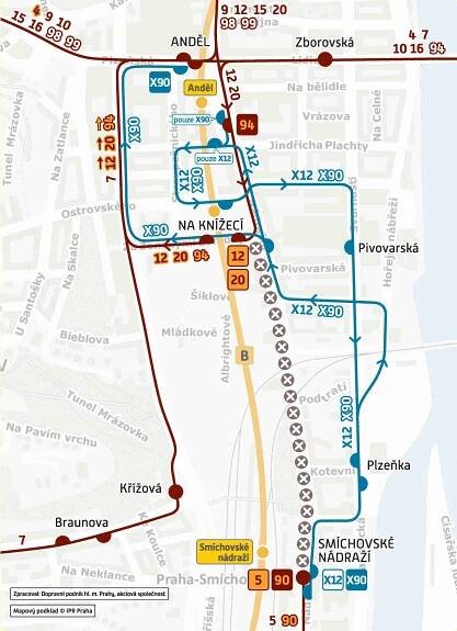 Instalace nového železničního mostu přes Nádražní ulici změní od soboty trasy tramvají - Dopraváček 