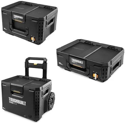 TB-B1S3-B-70R Toughbuilt StackTech kufry na nářadí (sada 3 ks)