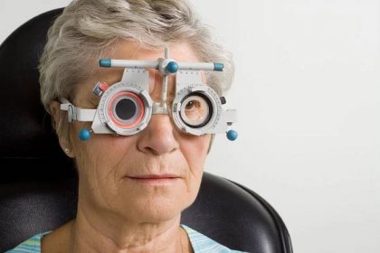 Lady Having Eye Test Examination Stock Image - Image of aged, optic: 9937635