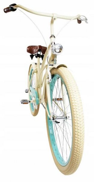 Dámské kolo Beach Cruiser 26 palců modré krémové LAGUNA ROYALBI, nosič zavazadel Kód výrobce 5905658342470
