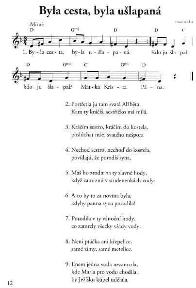 Zpívání u jesliček - 50 vánočních písniček - zpěv/akordy