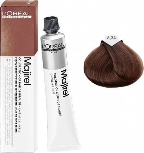 L'Oréal Majirel oxidační barva 6,34 Beauty Colouring Cream 50 ml