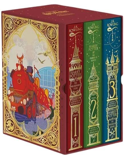 Harry Potter - J. K. Rowling [EN] (2024, brožovaná, Box Set 1-3, MinaLima Edition) od 2 175 Kč