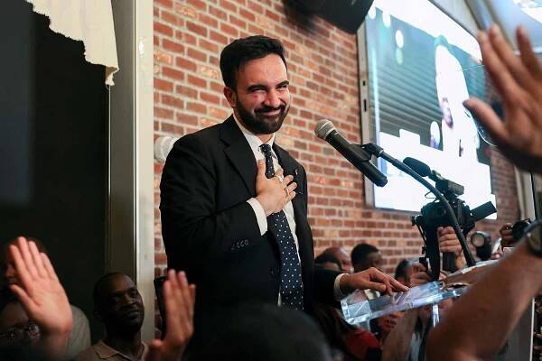 Zohran Mamdani, New York City mayoral candidate, during an election night event in New York