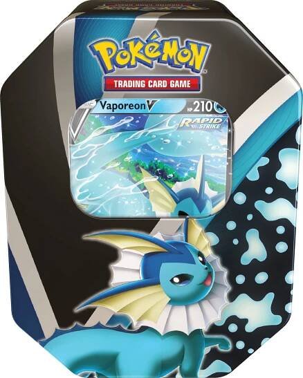 Nintendo TCG Eevee Evolution Tin Vaporeon V