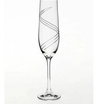 Bohemia Crystal broušené skleničky na sekt Viola Vlna 2 x 190 ml od 580 Kč - Heureka.cz